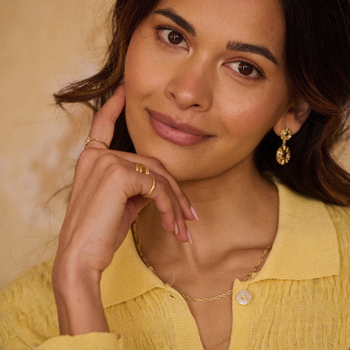 Apollo Double Drop Earrings 18ct Gold Plate