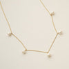 Estée Lalonde Fine Pearl Station Necklace 14ct Solid Gold