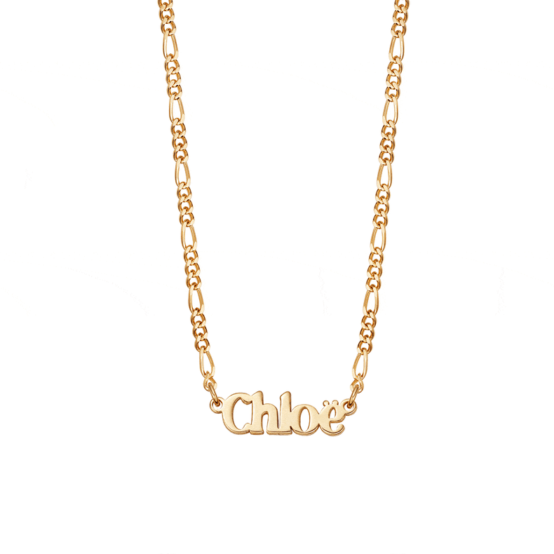 Personalised Name Necklace 18ct Gold Plate recommended