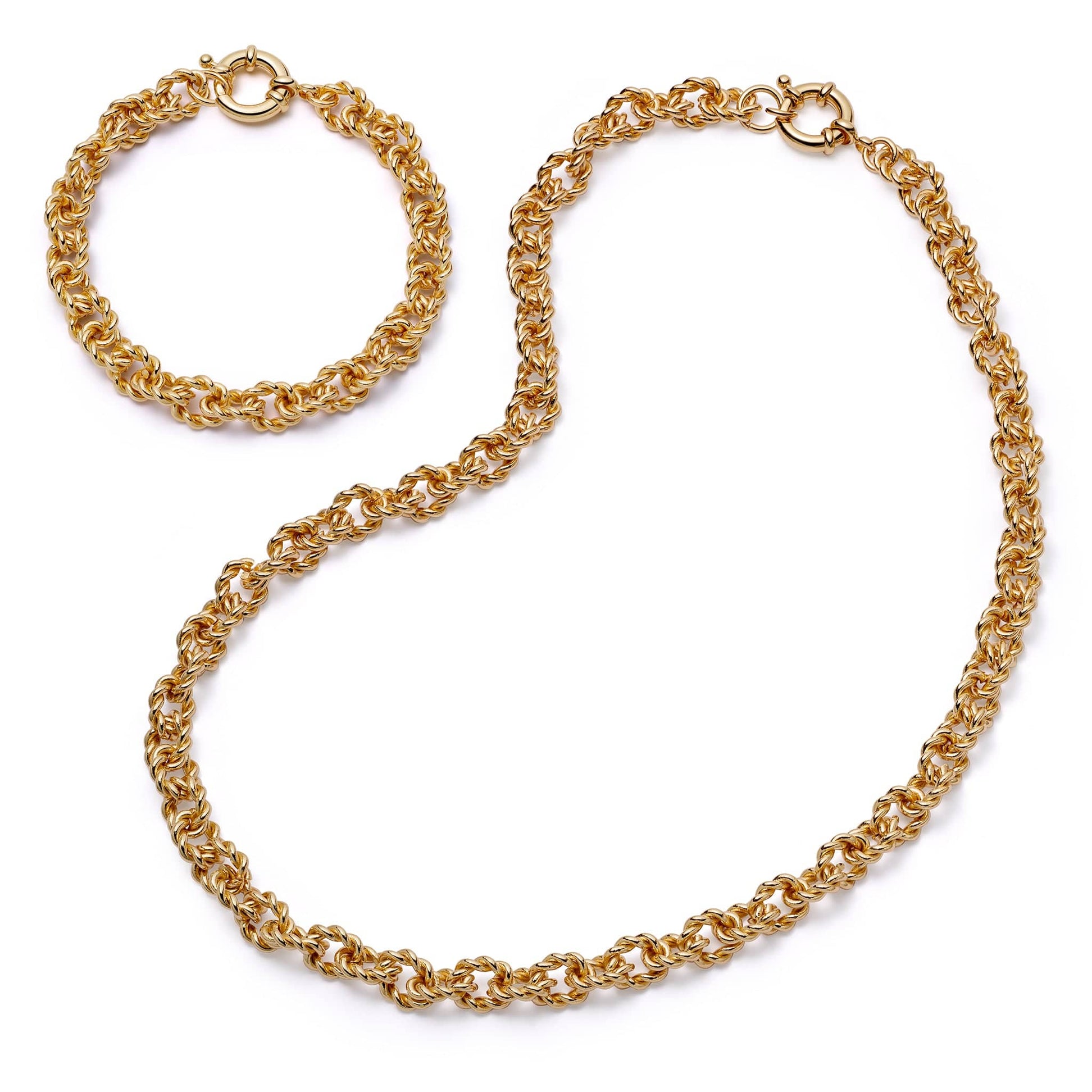 Polly Sayer Vintage Rope Chain Layering Set 18ct Gold Plate