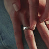 Heart Crown Band Ring Sterling Silver